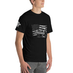 57 Chevy American flag T-shirt